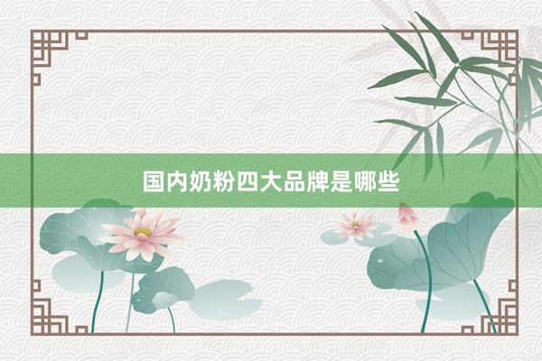 国内奶粉四大品牌是哪些